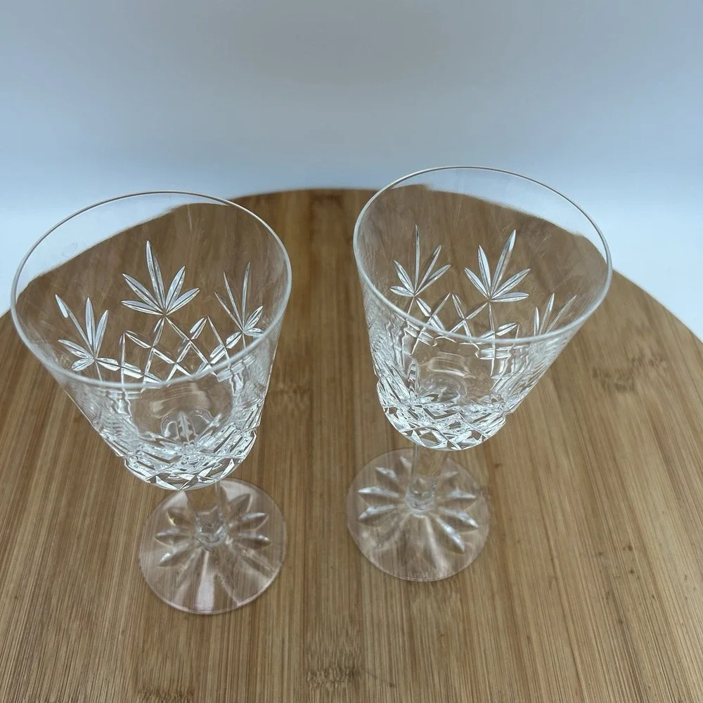 Set‎ of 2 Lenox USA Charleston Crystal Wine Glass 6 3/4